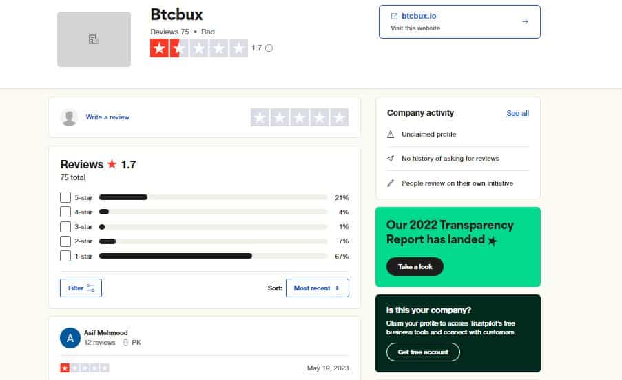 btcbux trustpilot review
